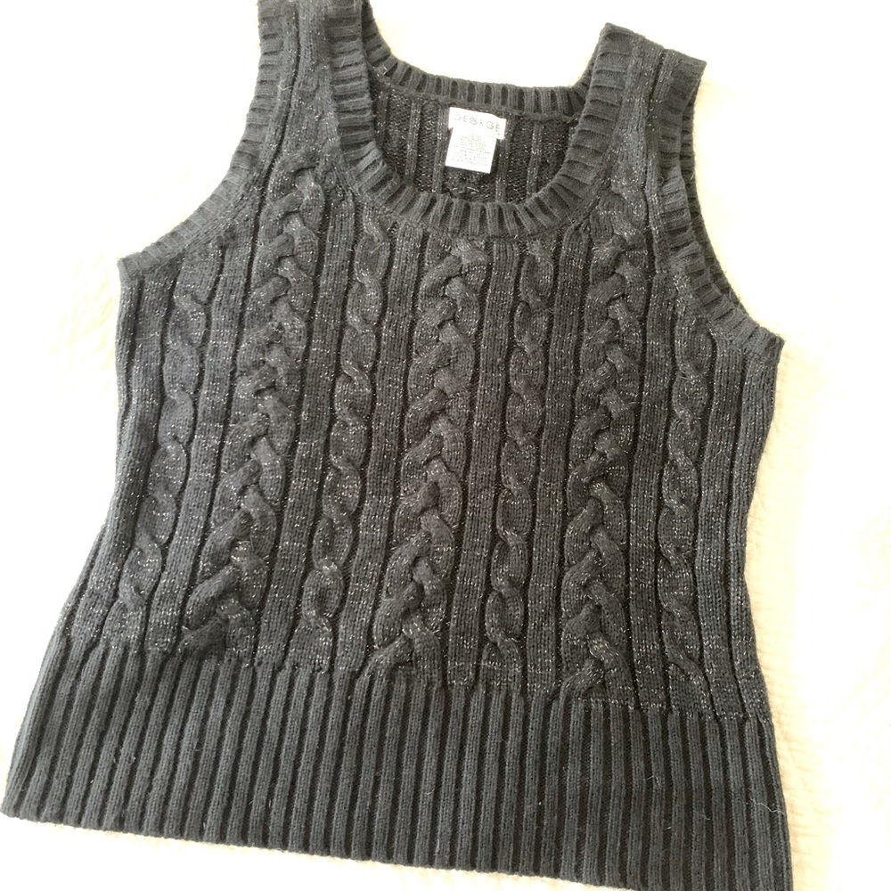 Sparkle black Sweater vest